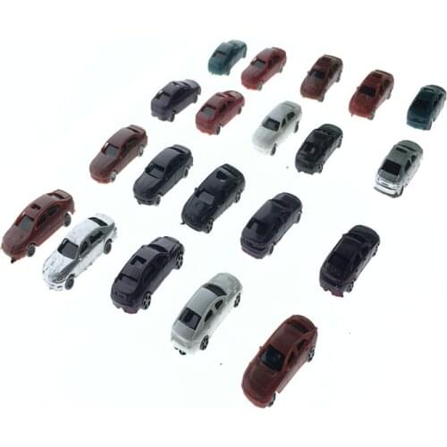20pcs Model Cars Toys 1/200 Building Train Layout Z Scale Railway Modeling Making Material Kits Toy
