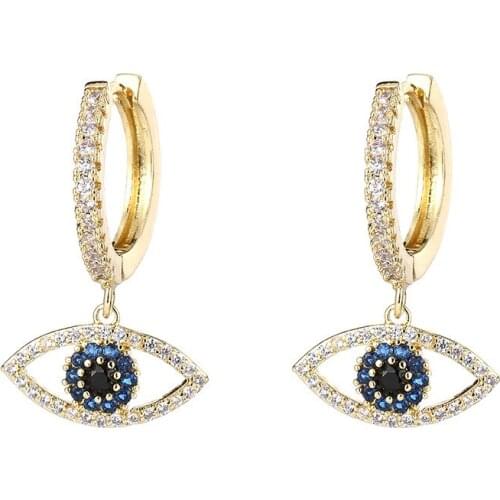 Evil Eye Fashion Earrings for Women Jewelry Piercing Brincos 2021 Trand Ear Cuff Woman Summer Ear Rings Statement Bijoux