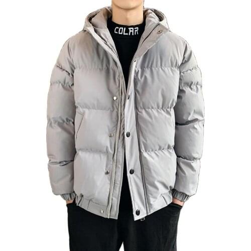 2021 Men Harajuku Colorful Bubble Coat Winter Jacket Mens Streetwear Hip Hop Parka Korean Black Clothes Puffer Jackets