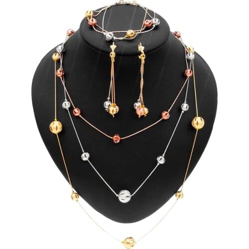 Yulaili 2021 New Multi-Color Planet-Shaped Pendant Jewelry Set and Jewelry Sets For Fashion Glamour Girls and Women Parties Gift