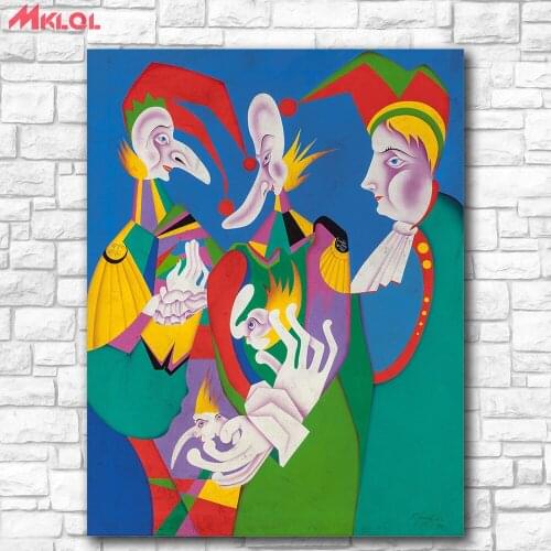 Large size wall art Mihail Chemiakin Venetian Carnival IV, 1990 Canvas Painting For Living Room Home Decoration Oil Painting