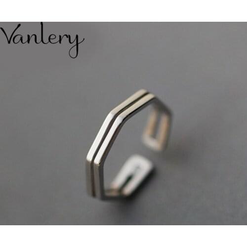 Charming Original Design Bohemian Hexagon Rings For Women Fashion Open Finger Rings Female Boho Jewelry 2021