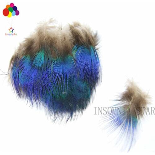 Wholesale 3-5CM (1-2 inches) Peacock Orchid Feather 100PCS DIY Craft Headdress Earrings Accessories Feather