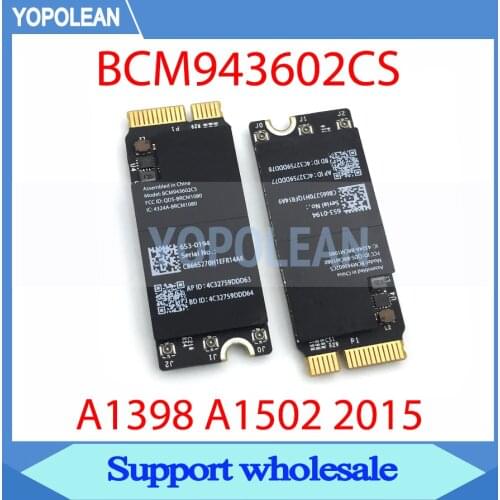 Original BCM943602CS A1398 WIFI Airport Card for Macbook Pro Retina A1502 WIFI Bluetooth 4.1 802.11ac 653-0194 2015 Year