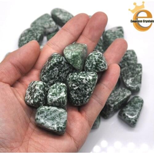 Natural Green Spot Jade Crystal Tumbled Bulk Healing Mineral Specime Gemstones Gem Raw Aquarium Decoration