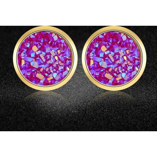 AAAAA Quality 100% Stainless Steel Shinning Resin Stud Earring for Women Super Fashion Earrings Wholesale Gift