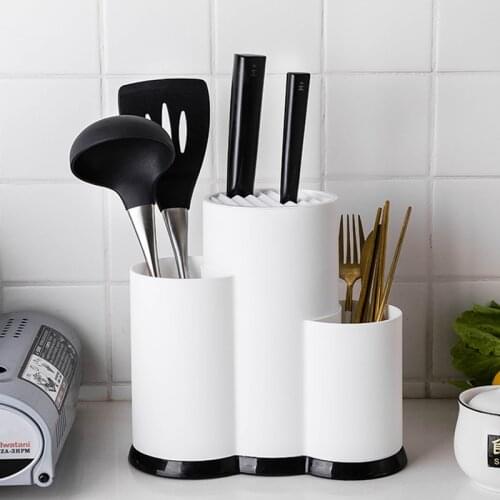 Storage Rack Utensil Holder Knife Drainer Accessories Cooking Spoon Tool Flatware Organizer Silicone Kitchen Dish Tableware