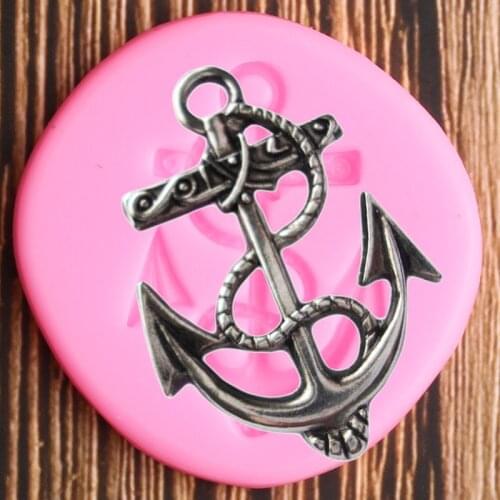 Anchor Silicone Mold Fondant Cake Decorating Tools Polymer Clay Candy Chocolate Gumpaste Molds Kitchen Baking Moulds