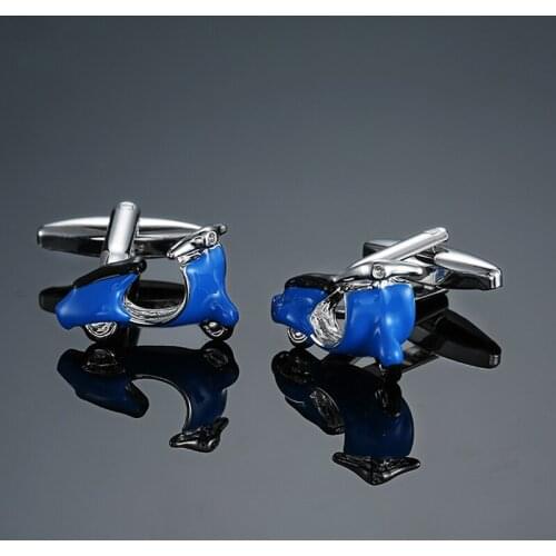 DY New high quality fashion blue electric vehicle Cufflinks fashion Mens French shirt Cufflink wholesale