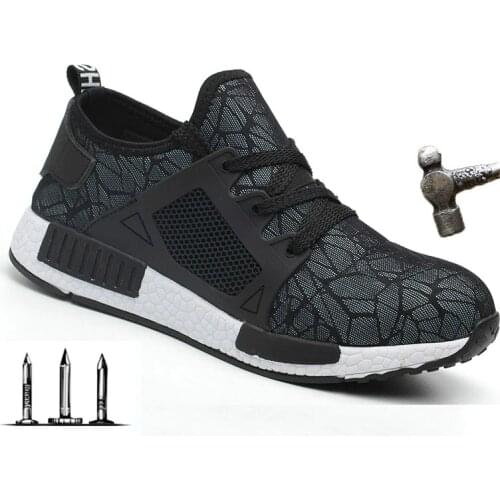 Safety talent breathable safety shoes steel toecap men women work & safety boots summer lightweight impact resistant shoes Men