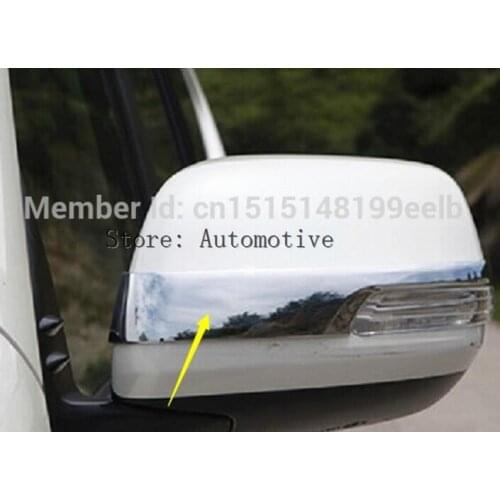 Car rear side mirror sill trim rearview mirror protector trim for Toyota Prado 2010 2014 2015 2016 2017 abs chrome 2pcs per set