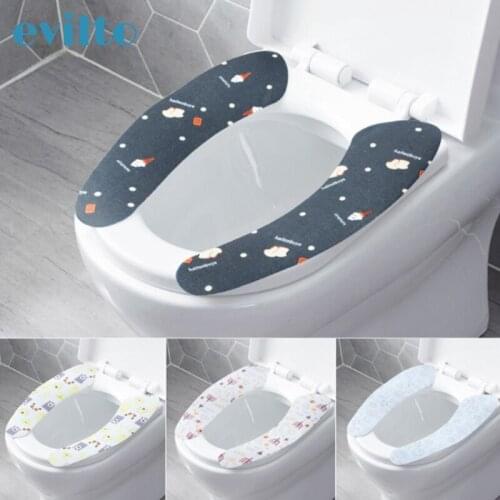 1pair Toilet Seat Pad Soft Washable WC Toilet Lid Covers Bathroom Seasons Toilet Cushion Closestool Mat Seat Case Bathr Access