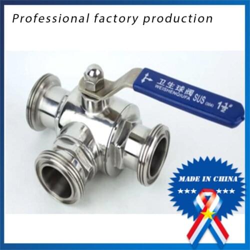 3/4 inch Sanitary Stainless Steel Food Grade Three - way Ball Valve