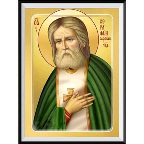 5d Diy Diamond Painting Religious Figure Home Decoration Cross Stitch Style Round Diamond