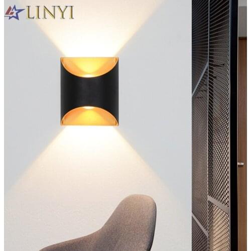 Aluminum 6W Led Wall Lamp Outdoor IP65 Waterproof Up Down Wall Lights for Home Stair Bedroom Bedside Bathroom Corridor Lighting
