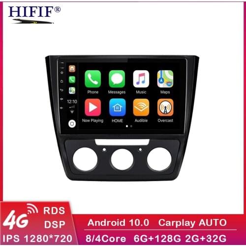 6G+128G Carplay Android 10.0 RDS For SKODA Yeti 5L 2009- 2014 Car Radio Multimedia Video Player Navigation GPS 2 din dvd