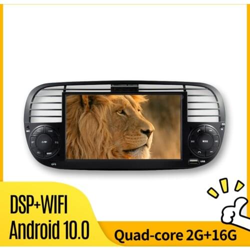 Android 10 Bluetooth GPS Car Player Multimedia For FIAT 500 2G 16G Vehicle Radio Navigator