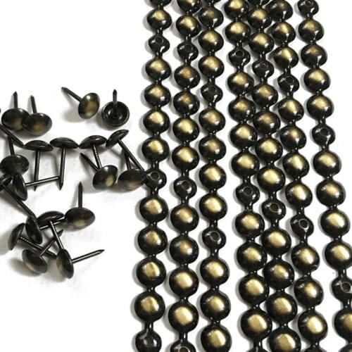 Free shipping 10meters/lot 9.5mm Upholstery Tacks Bronze Color Plated Decorative Nail Strips / Nailing Tapes, Tacks, Hobnails