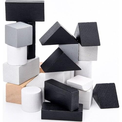 Wooden 3D Building Blocks Tangram Puzzles Domino Games Stack Sort Toys Toddler Montessori Early Learning Gifts For Children Kids