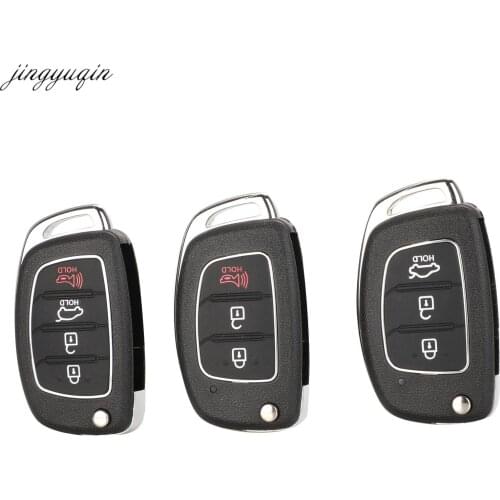 Jingyuqin For Hyundai HB20 IX35 I45 SANTA FE Accent I40 I20 HY15/HY20/TOY40 3 Button Remote Key