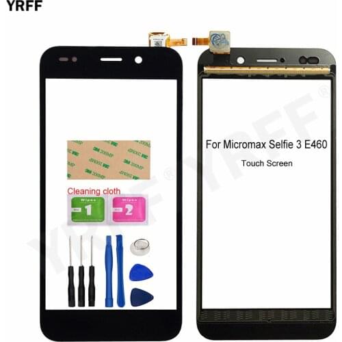 For Micromax Selfie 3 E460 Touch Screens E460 Touch Digitizer Panel Lens Sensor Phone Repair Parts