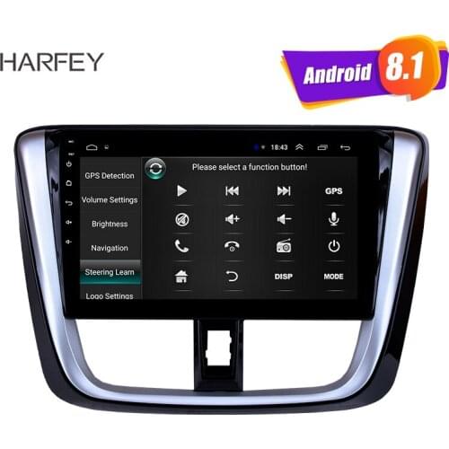 Harfey 2Din Quad Core Wifi Car Radio GPS Multimedia Player Head Unit 10.1 Android 8.1 For 2014-2017 TOYOTA VIOS Yaris SWC DVR