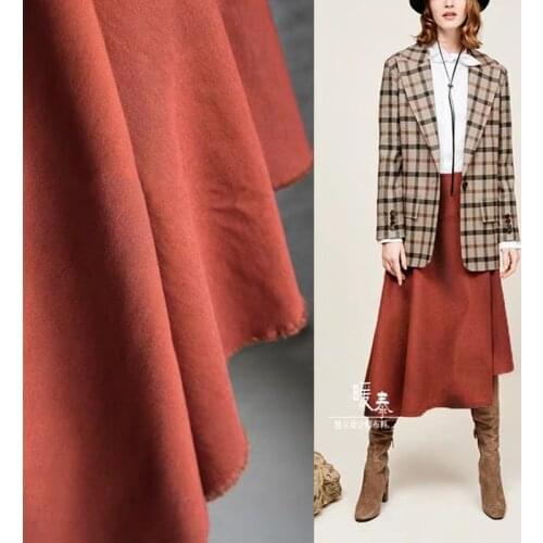 High counts Cotton Fabric Micro elastic Caramel DIY Jacket Casual Clothes Coat Pants Suits Dress Designer Fabric 50x150cm