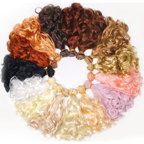 Msiredoll Imitation mohair 15cm Wigs curly hairpiece for 1/3 BJD/SD Uncle Blyth doll wigs DIY Fapai milk silk soft hairs doll