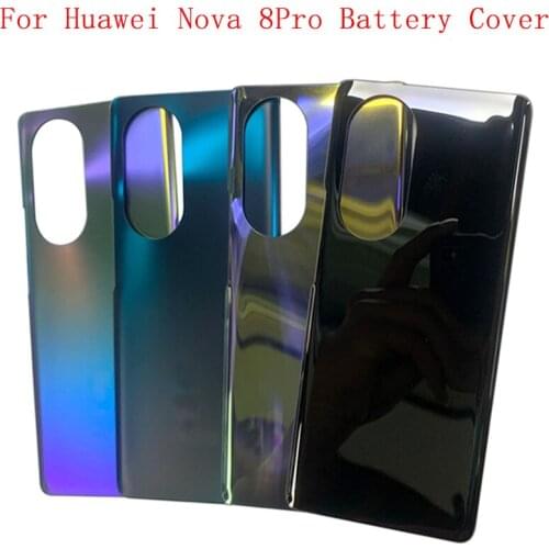 Battery Case Cover Rear Door Housing Back Case For Huawei Nova 8Pro 5G Battery Cover Camera Frame Lens with Logo