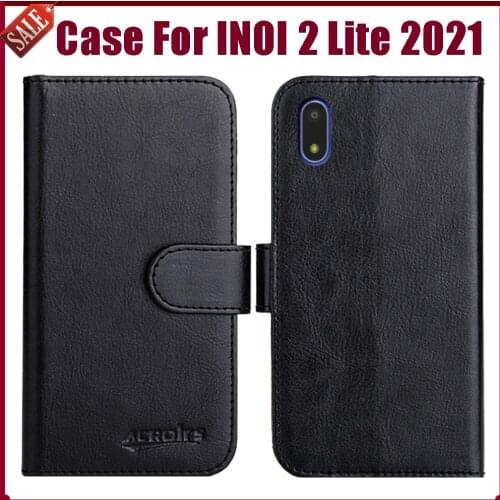 Hot! INOI 2 Lite 2021 Case 5" Fashion 6 Colors Flip Soft Leather Wallet Protective Cover For INOI 2 Lite 2021 Case Phone Bag