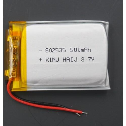 XINJ 3.7V 500mAh Lithium Polymer Battery Accumulator Li ion li po cell 602535 For MP4 E-book driving recorder Telephone watches