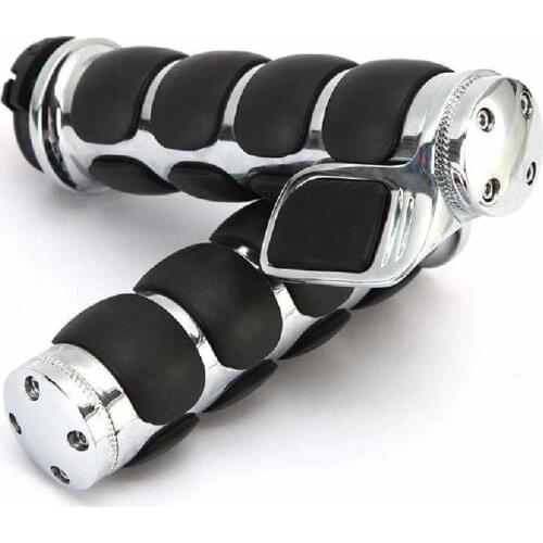 Motorcycle 1" 25mm Rubber Cross Hand Grips Handle Bar Handlebar For Harley XL883 XL1200 Dyna FLD Softail Fatboy Chopper Cruiser