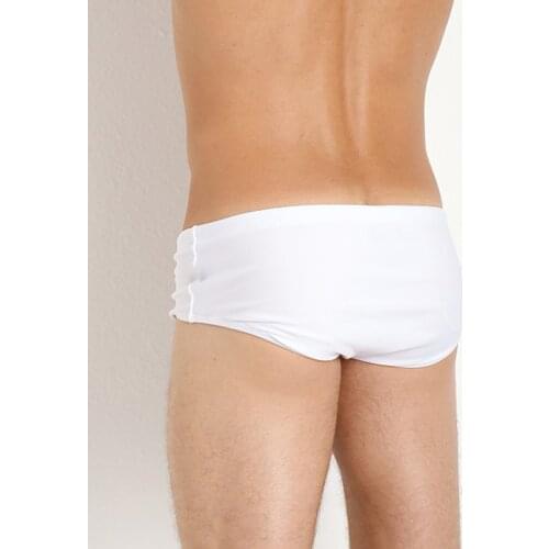 Mens swim trunks plain color sexy mens boxers low waist swim pants sexy summer triangle swimsuit