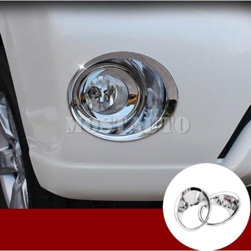 For Toyota Land Cruiser Prado FJ150 ABS Chrome Front Fog Light Lamp Trim Cover 2014-2017 2pcs Car Accessories Interior Car Decor