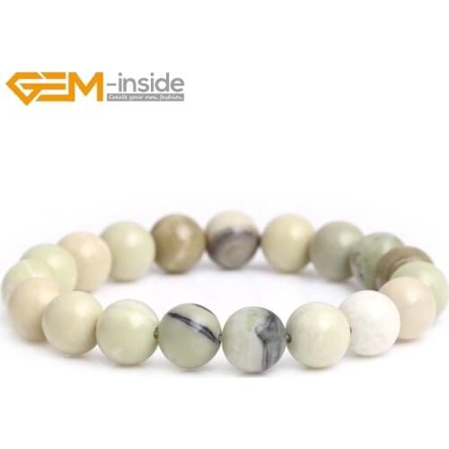 Natural Gem stone 4mm 6mm 8mm 10mm Yellow Australia Butter Jades Round Beaded Stretch Popular Women Bracelet 7" Wholesale