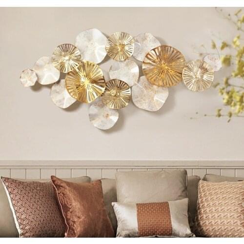 New Chinese Wrought Iron Wall Hanging Wall Wall Background Creative Home Bedroom Living Room Hanging Home Decoration