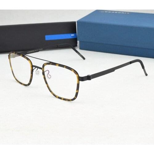 Brand Titanium optical glasses frame men 2020 myopia computer Square eye glasses frames for men Denmark spectacle frames 9708