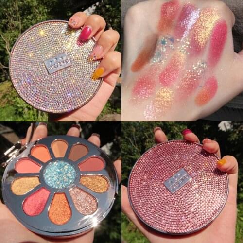 PigmentedShimmer Eyeshadow Palette paleta Sombra Makeup Shiny Palette Glitter Matte 11 Color Eyeshadow Pallete Metallic Cosmetic