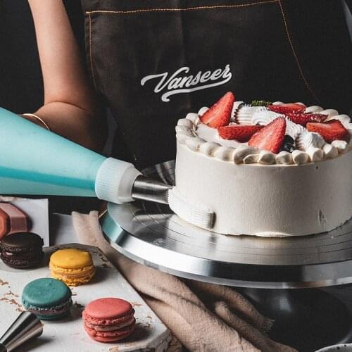 8/12inch 304 stainless steel turntable rotating cake decorating table baking tools cake decorating manual turntable hot sale