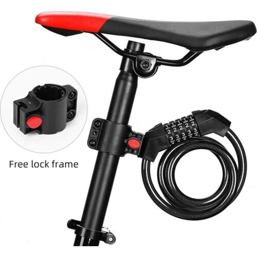 Anti-Theft 1.2m Mountain Bike Bicycle Wire Five-Digit Code Lock Password Device Wire Five-Digit Code Lock