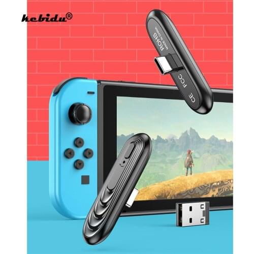 Dropship/Wholesale adapter Bluetooth 5.0 Audio Transmitter Type C USB Wireless Adapter & Mic For Switch/PS4/PC Plug and Play New
