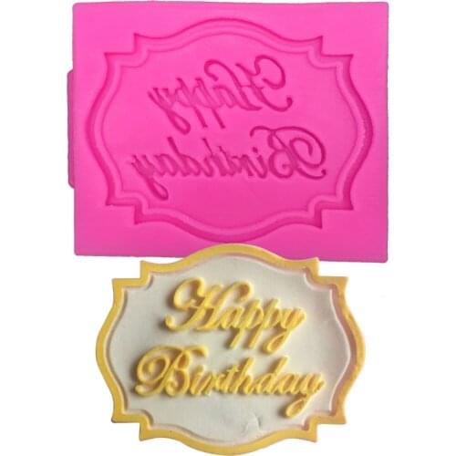 Angel Wings Food grade 3D fondant cake silicone mold Happy Birthday Reverse forming polymer clay chocolate decoration tools 0070