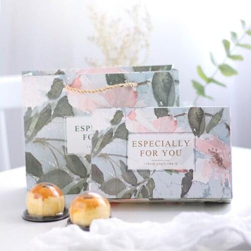 AVEBIEN Wedding Gift Mung Bean Cake Creative Small Fresh Bronzing Box Birthday Party Cake Packaging Flower Box Boite Cupcake