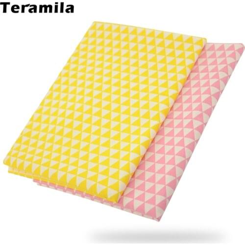 Teramila Geometry Design Twill Cotton Cloth Fabric DIY Quilting Craft Decoration Material Patchwork Fabrics Per Meter for Sewing