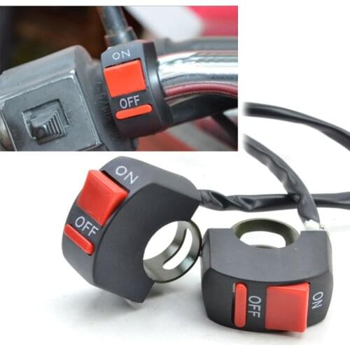 2020 Universal Motorcycle Handlebar Flameout Switch ON OFF Button for Motor ATV Bike DC12V/10A Easy to Install