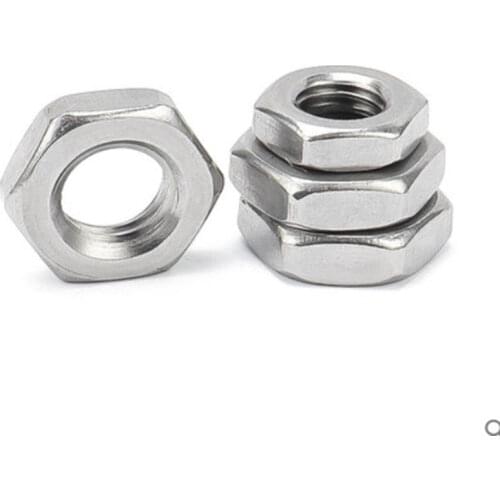 2-50pcs DIN439 M2 M2.5 M3 M4 M5 M6 M8 M10 m12 Stainless Steel Hex Hexagonal Thin Nut