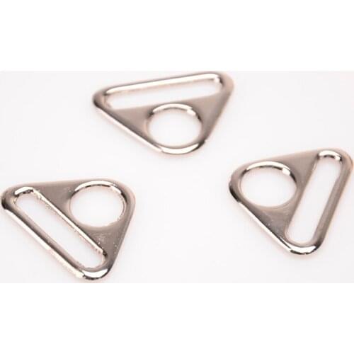 1 Inch SILVER D Ring buckles snap hook adjusters triangle with bar