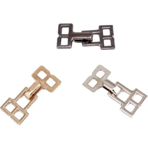 100set Gold Metal 22mm x 10mm Closure Waist Extender Hooks & Eyes Clasps Sewing Garment Clasps Hooks for Bra Swimsuit NK286