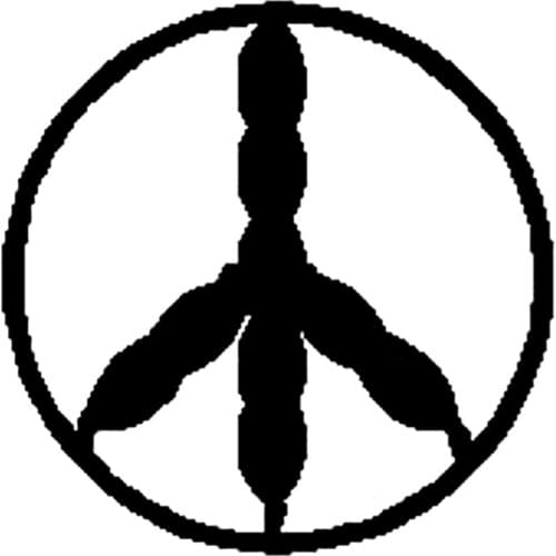 15*15CM American Chicken Foot Peace Symbol Vinyl Decal Car Stickers Black/Silver S6-2642