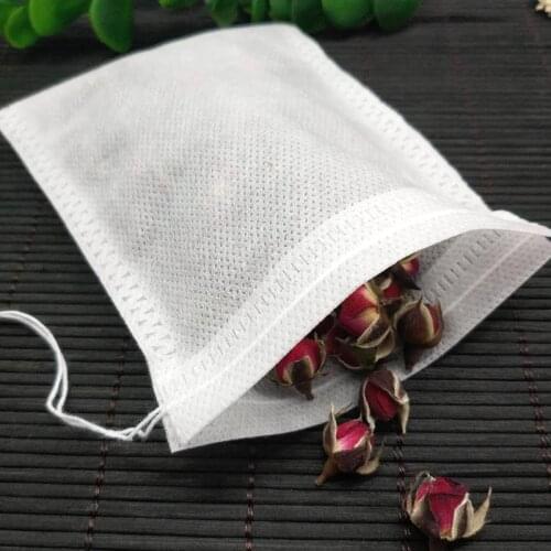 2019 Hot Sale 100 Pcs/Lot Teabags 5 x 7 CM Empty Scented Tea Bags With String Heal Seal Filter Paper for Herb Loose Tea Teaware